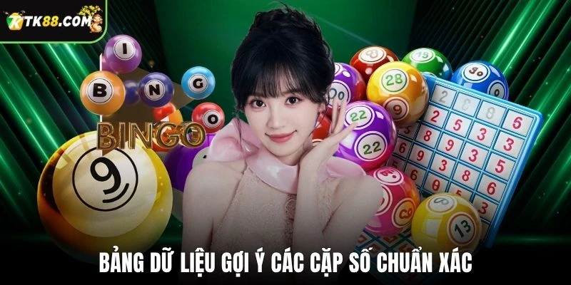 Bảng dữ liệu gợi ý các cặp số chuẩn xác
